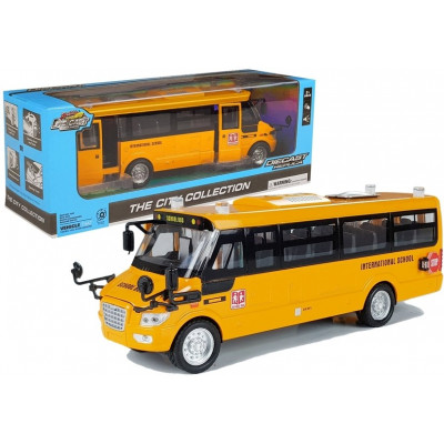 Školský kovový autobus - žltý